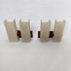 Pair of Scandinavian wall lamps, metal, teak and perspex 1960 vintage