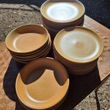 Set of 35 stoneware plates