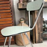 Set of 3 green Formica chairs