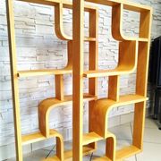 Bent plywood wall, bookcase, flowerbed, Volak by Holesov, 1960s Czechoslovakia