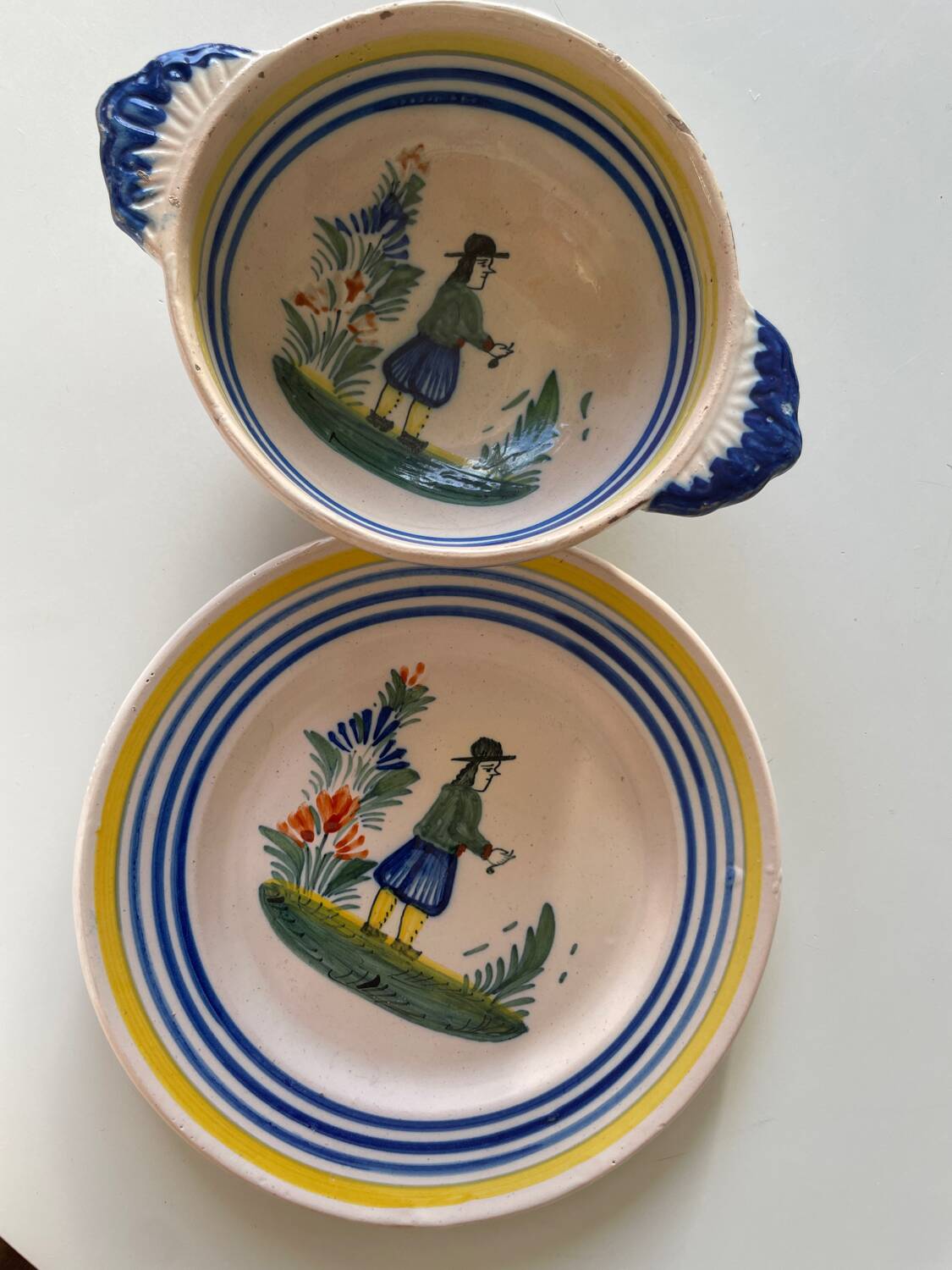Complete service Henriot Quimper bowls and plates
