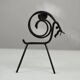 Pair of Black Metal Goat Candleholders — Gunnar Ander for Ystad-Metall, Sweden, 1960s
