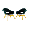 Pair of Green Mid Century Armchairs