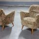 Pair of armchairs flower 50s