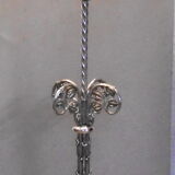 Lampadaire en bronze argenté des années 50