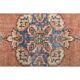 Vintage Turkish Oushak handmade wool cotton red runner rug 94x335