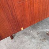 Vintage teak desk: double sided