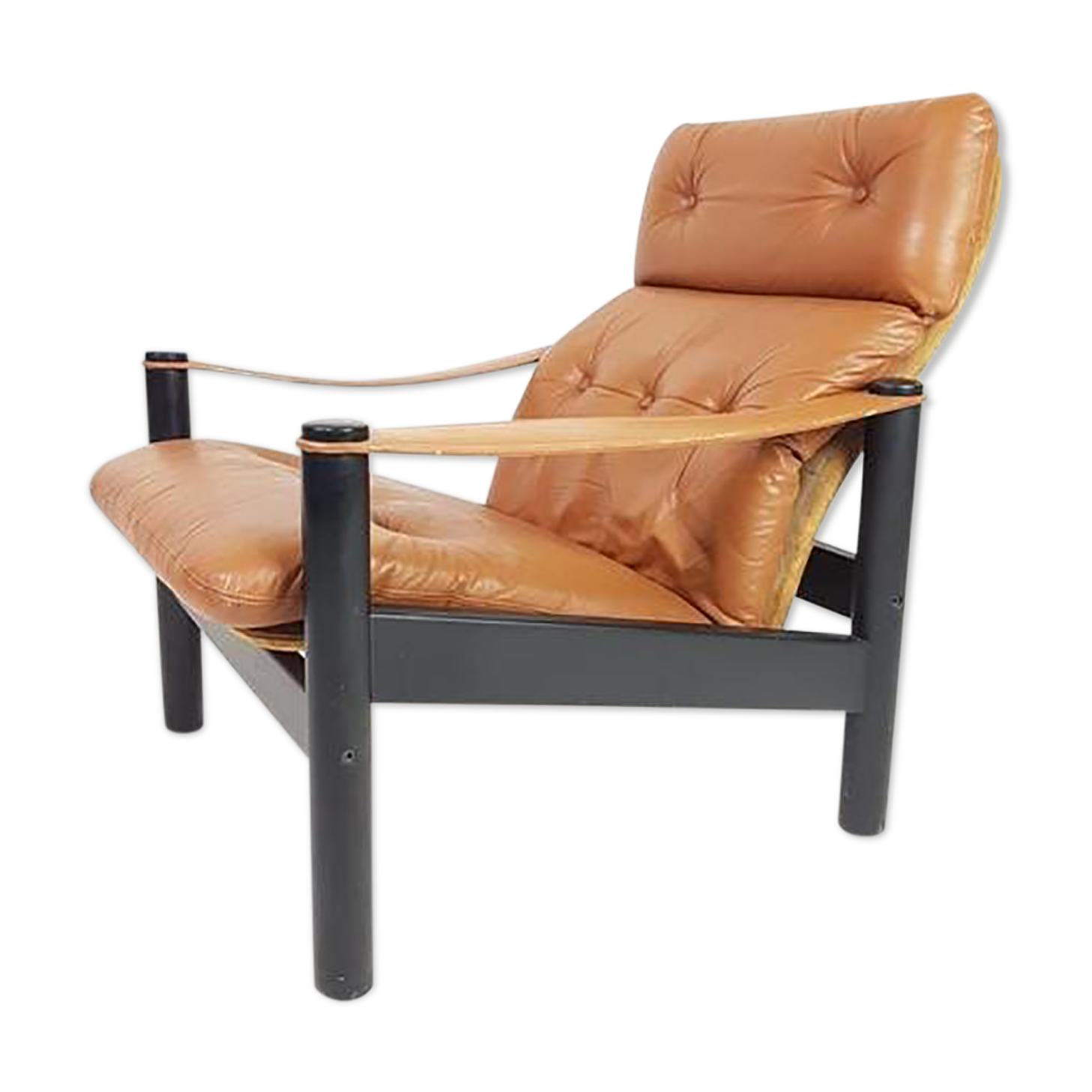 Danish suede leather armchair