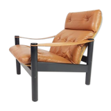 Fauteuil danois cuir daim
