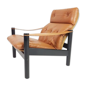 Fauteuil danois cuir daim