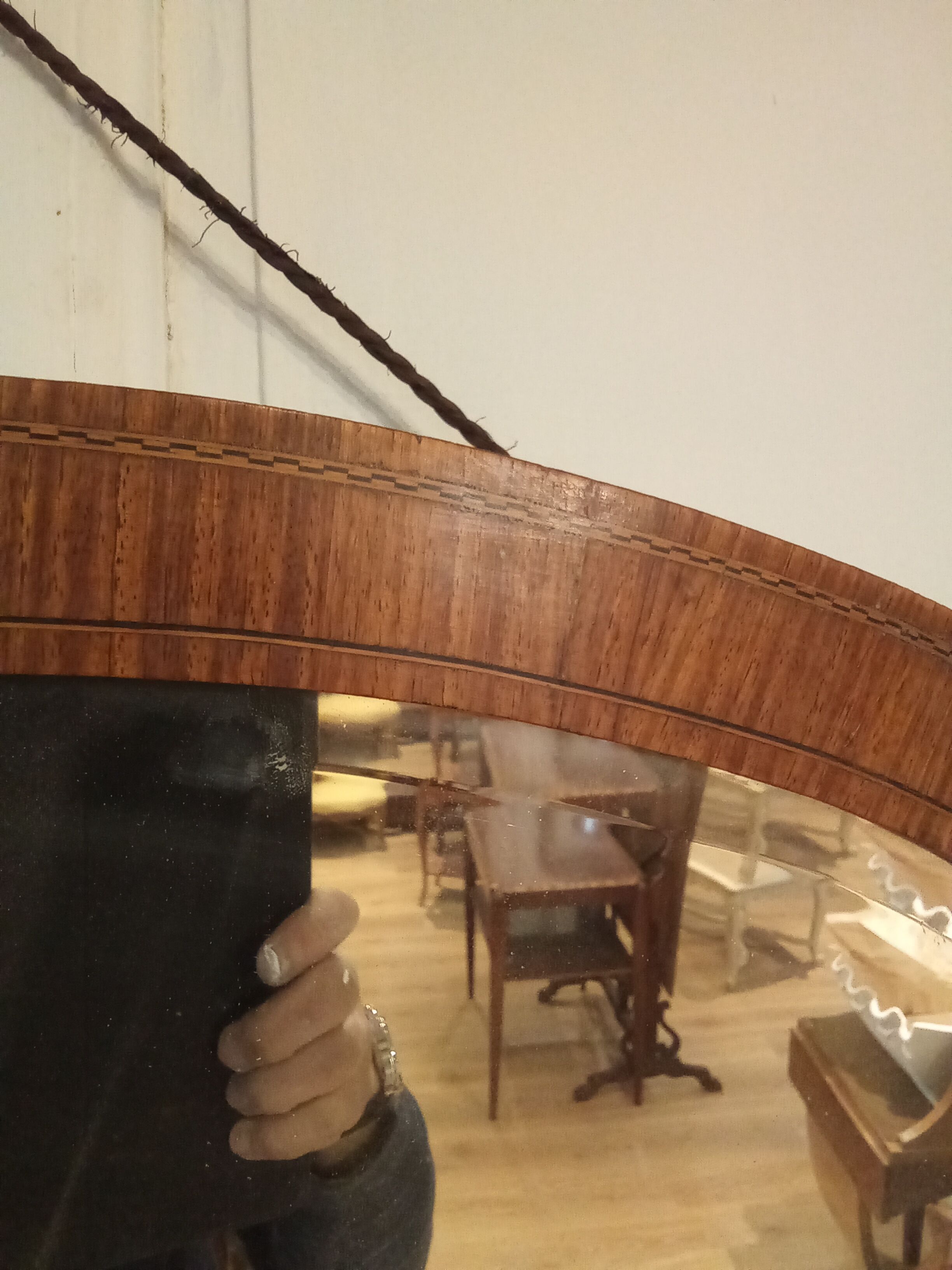 Art Deco oval mirror 75x44cm