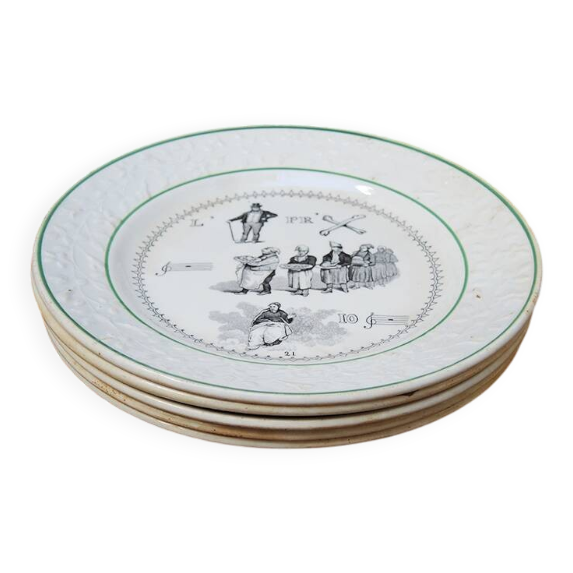 5 old ceramic speakers HB Choisy