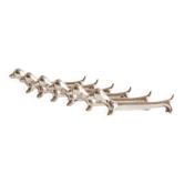 Set of six dachshund-shaped knife holders, 1970s