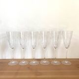 Flutes a champgne thomas webb - cristal - modèle roméo - vintage