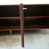 Rare row of wood and leatherette of the 60s 70s