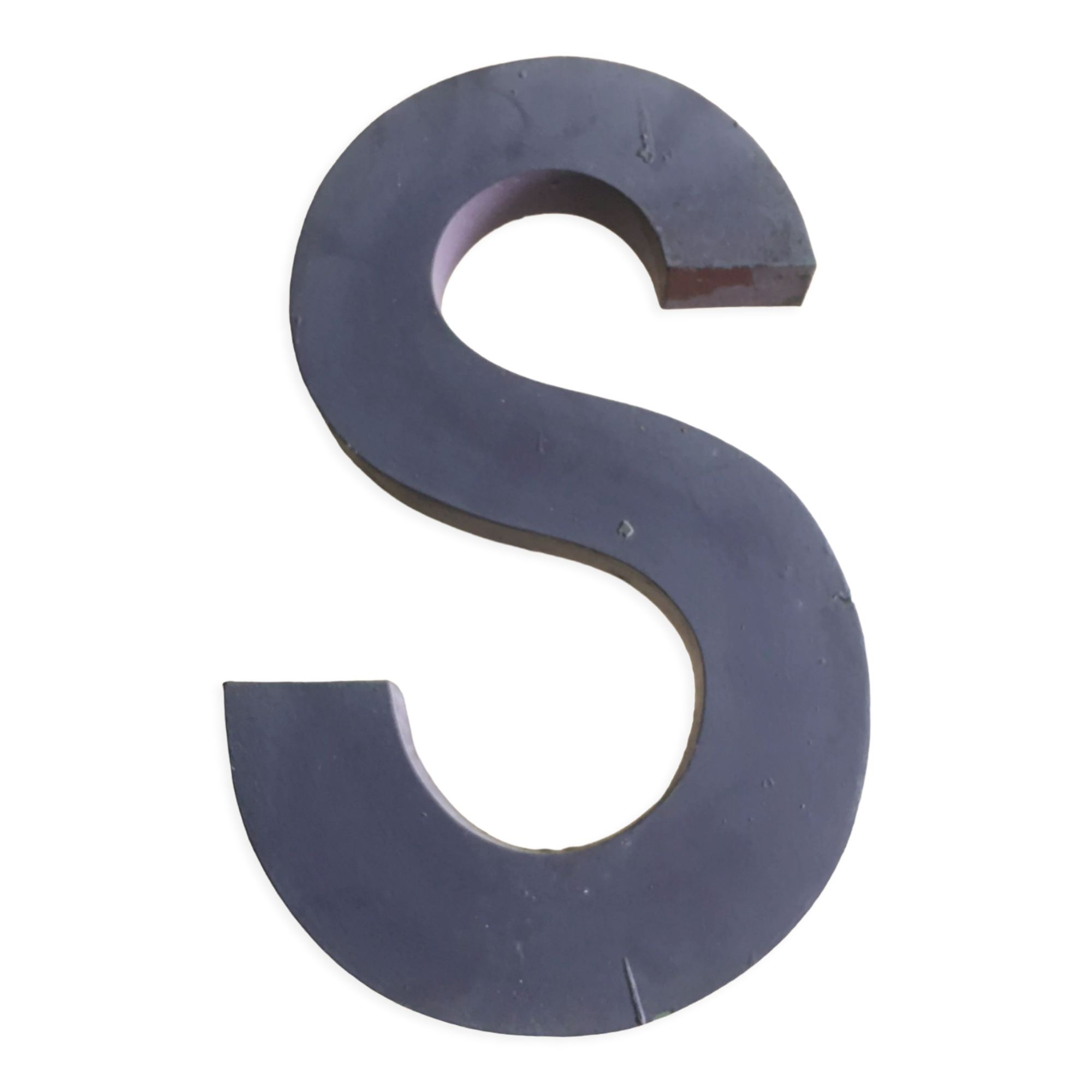 Industrial letter in zinc