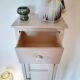 Antique tall cabinet painted white