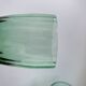 Set of 5 green art deco water glasses 30s-40s