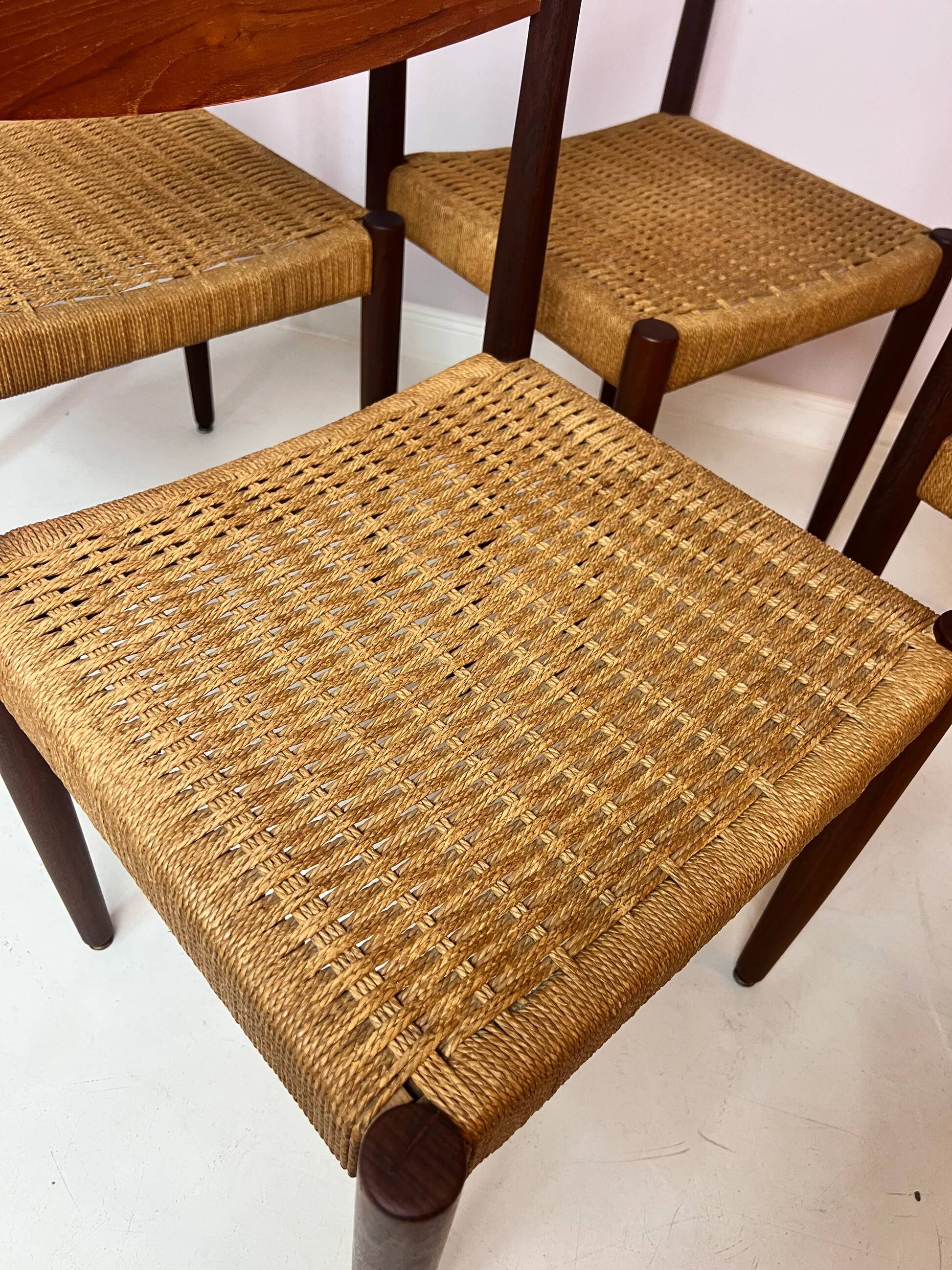 Set: 4x Dining Chair Teak by Poul Volther for Frem Rojle