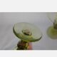 Pair of biot glass candlesticks