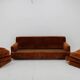 1970s Saporiti 3-Seater Sofa in Velvet ,Italy