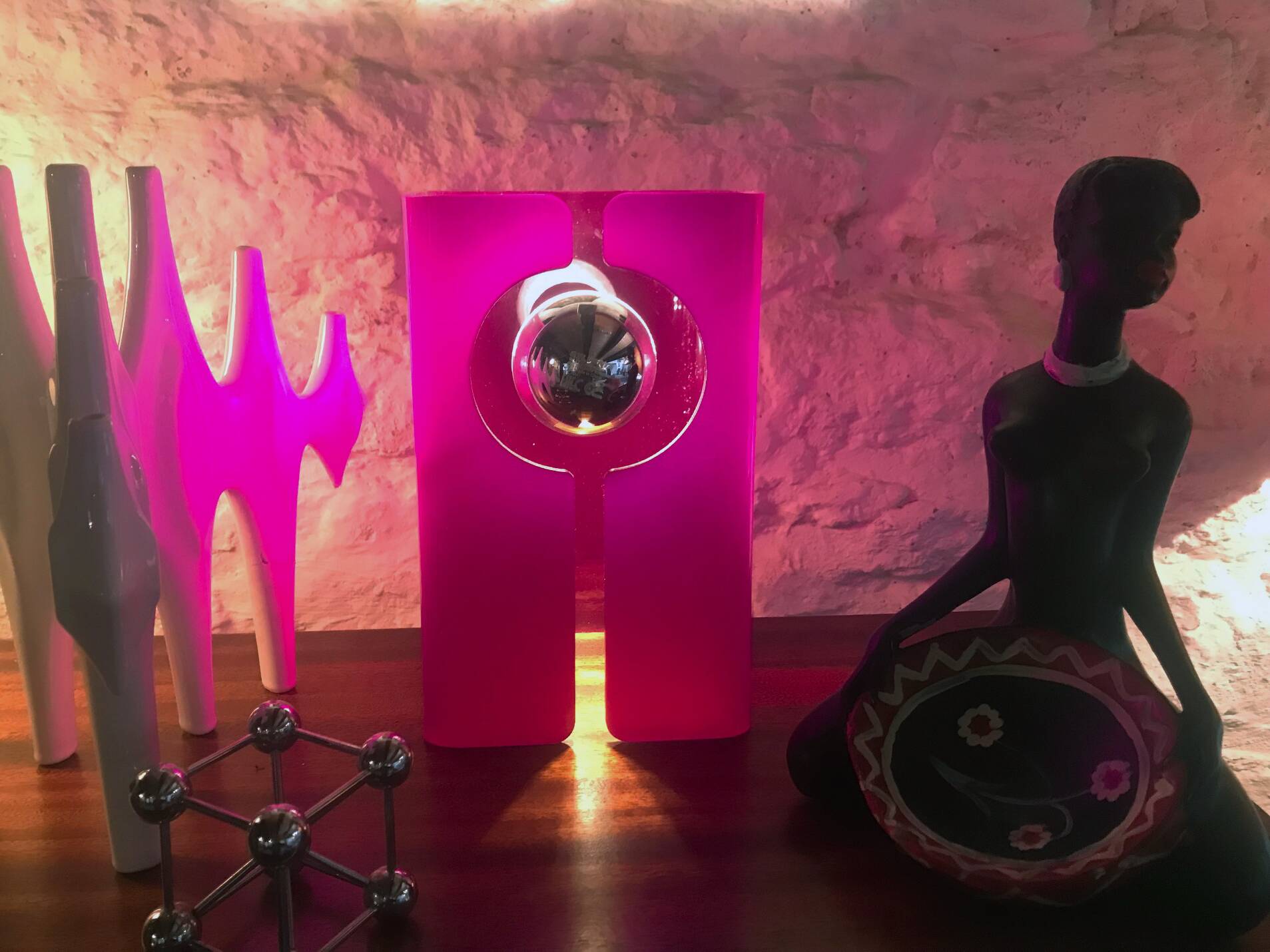 Vintage Table Lamp • V.Fuschia • Space Age • 1970