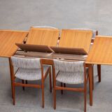 Scandinavian vintage extendable table double extension 1960