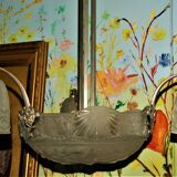 Art Deco frosted glass chandelier by the Muller brothers