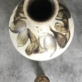BOTTLE Vintage bottle in partially glazed pyrite stoneware