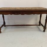 20th century oak rockery style end-of-bed bench