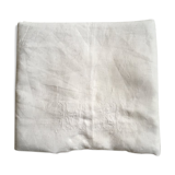 Old tablecloth damask monogrammed m n cross-stitch