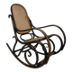 Black curved wood rocking chair