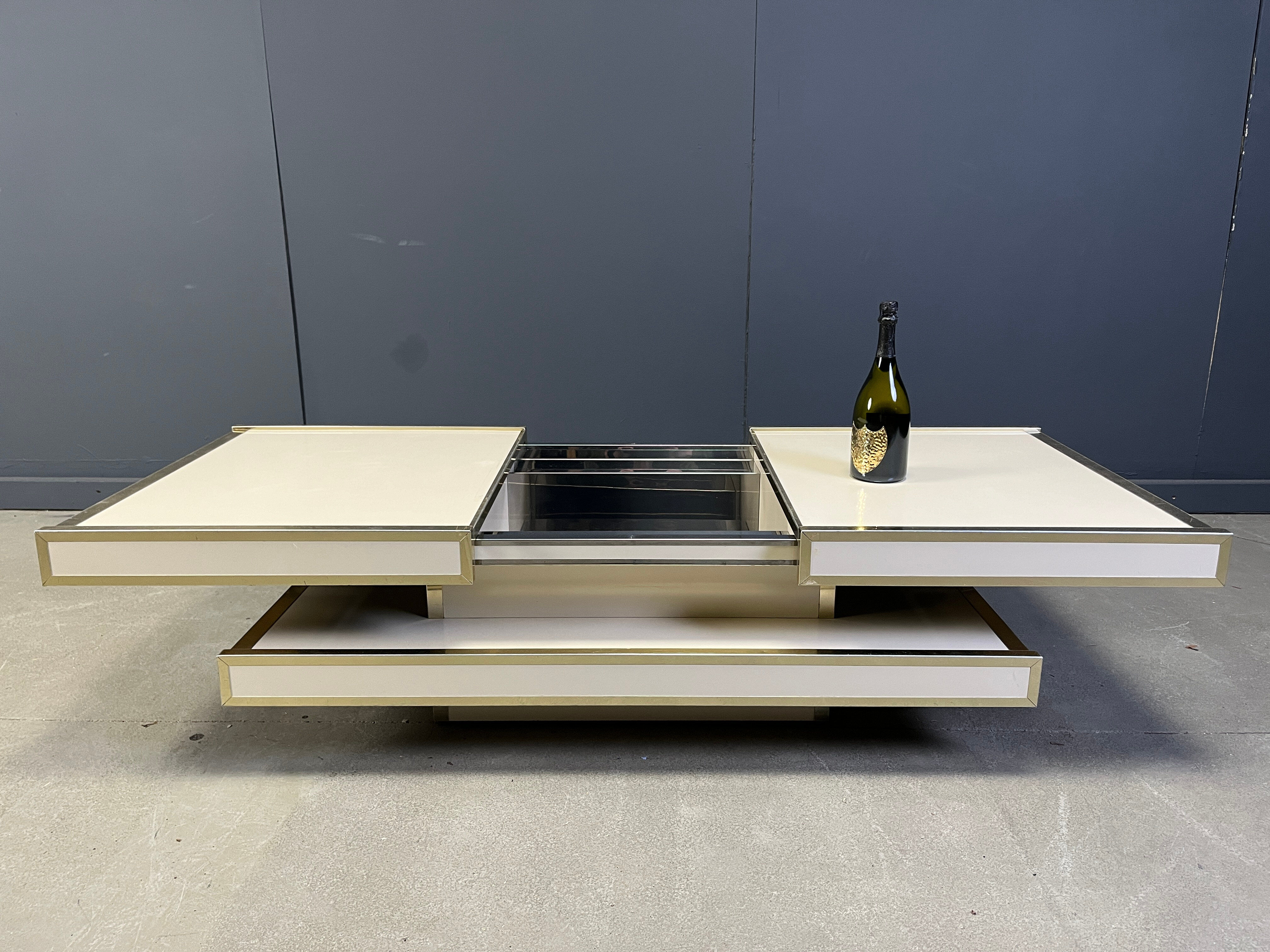 Vintage coffee table by Willy Rizzo for Mario Sabot, 1970s