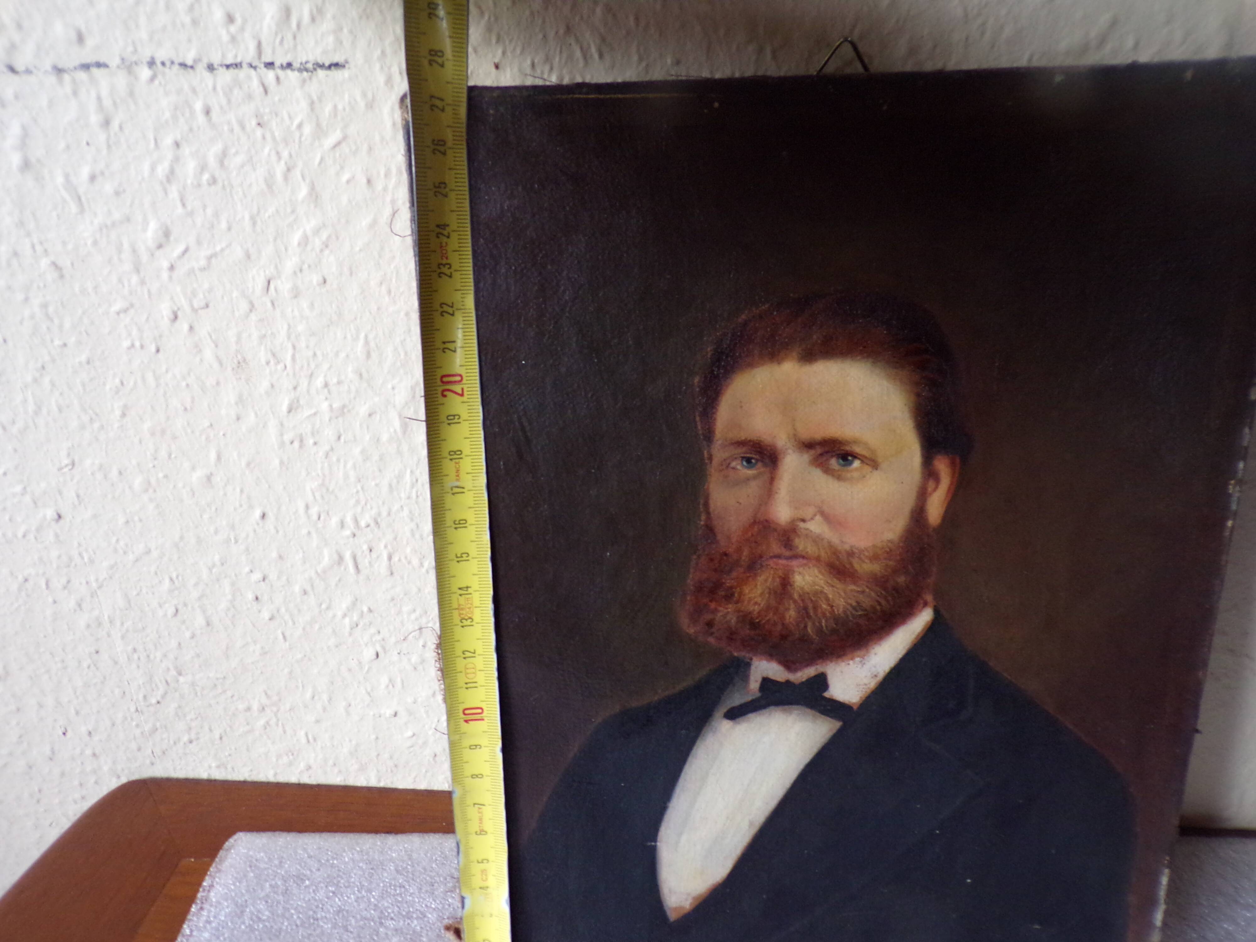 Oil on canvas portrait