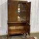 1950s English buffet bar in walnut and walnut burl.