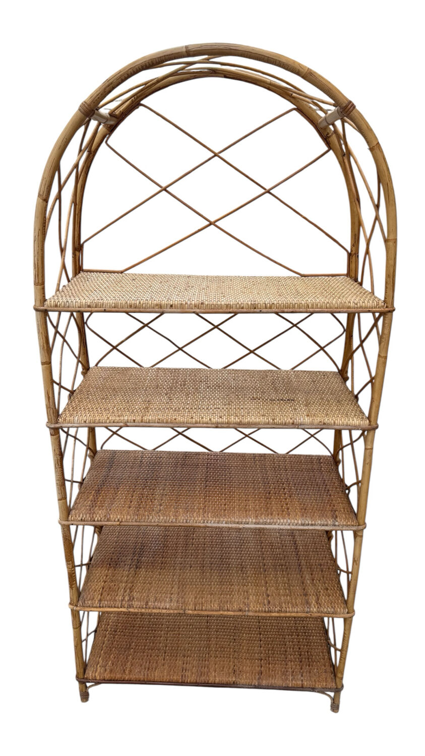 Étagère en Rotin des années 60 France