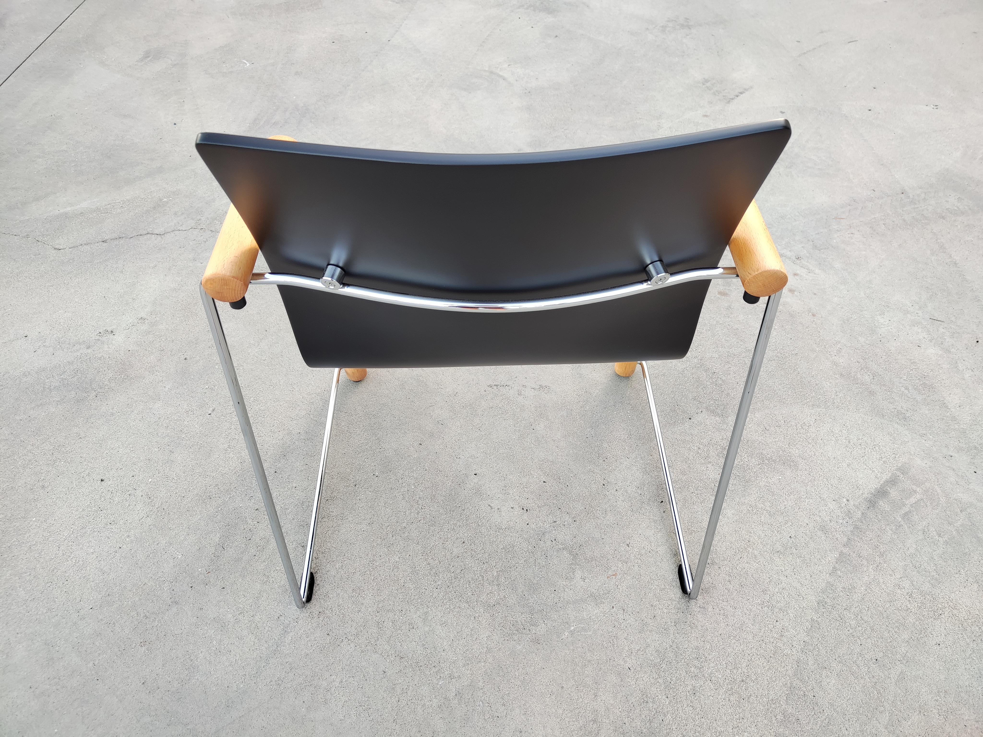 Set of 4 Thonet chairs model S320 renovated by Wulf Schneider and Ulrich Bohme, 1984