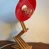 Wooden accordion wall lamp
