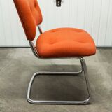 Pair of chairs Steelcase Strafor orange 70s