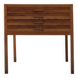 Large Danish drawing cabinet from the mid-century in pine and beech, 1960s.