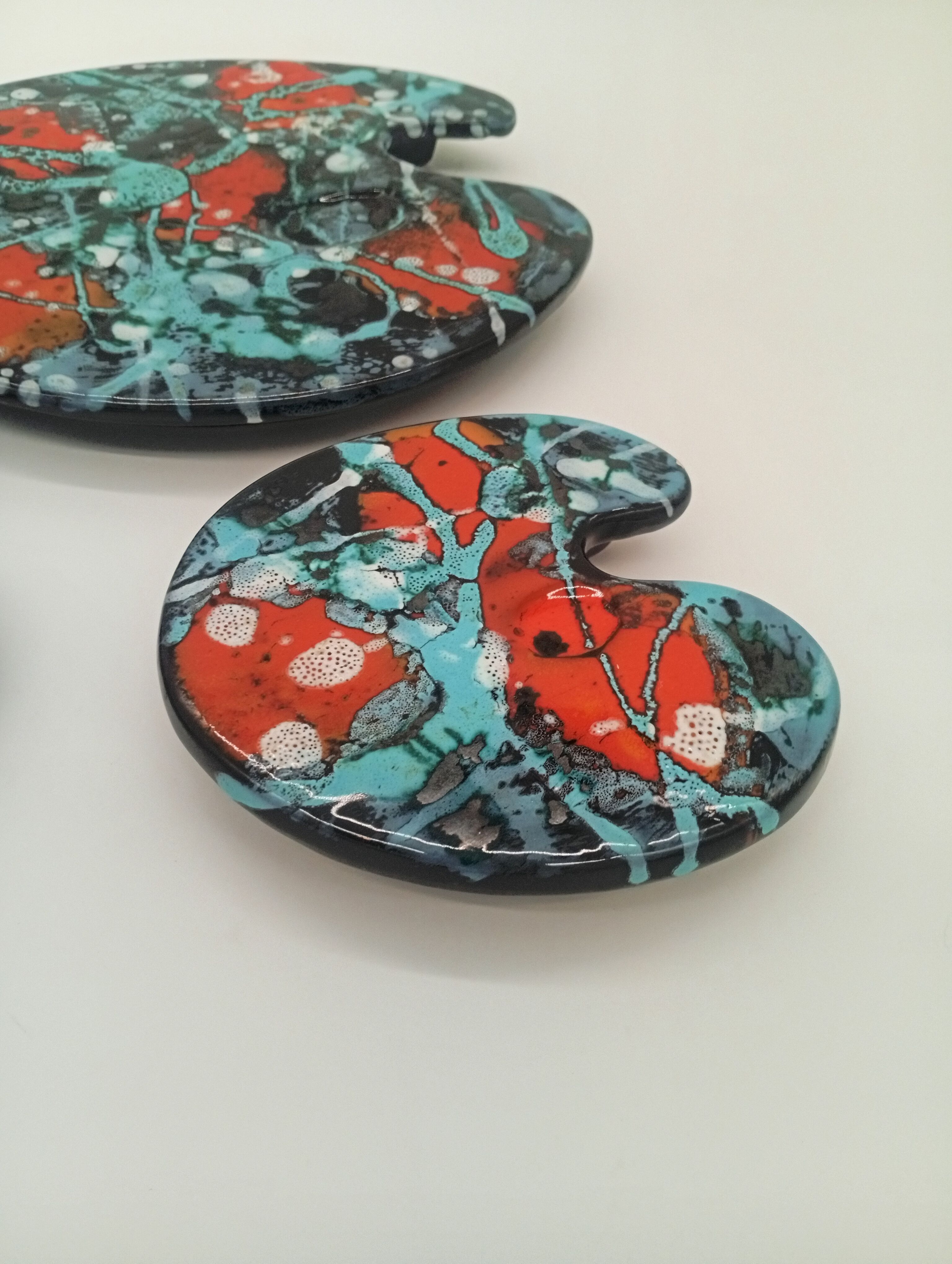 Bottle Coaster Painter's Palette Multicoloured Ceramic Pop