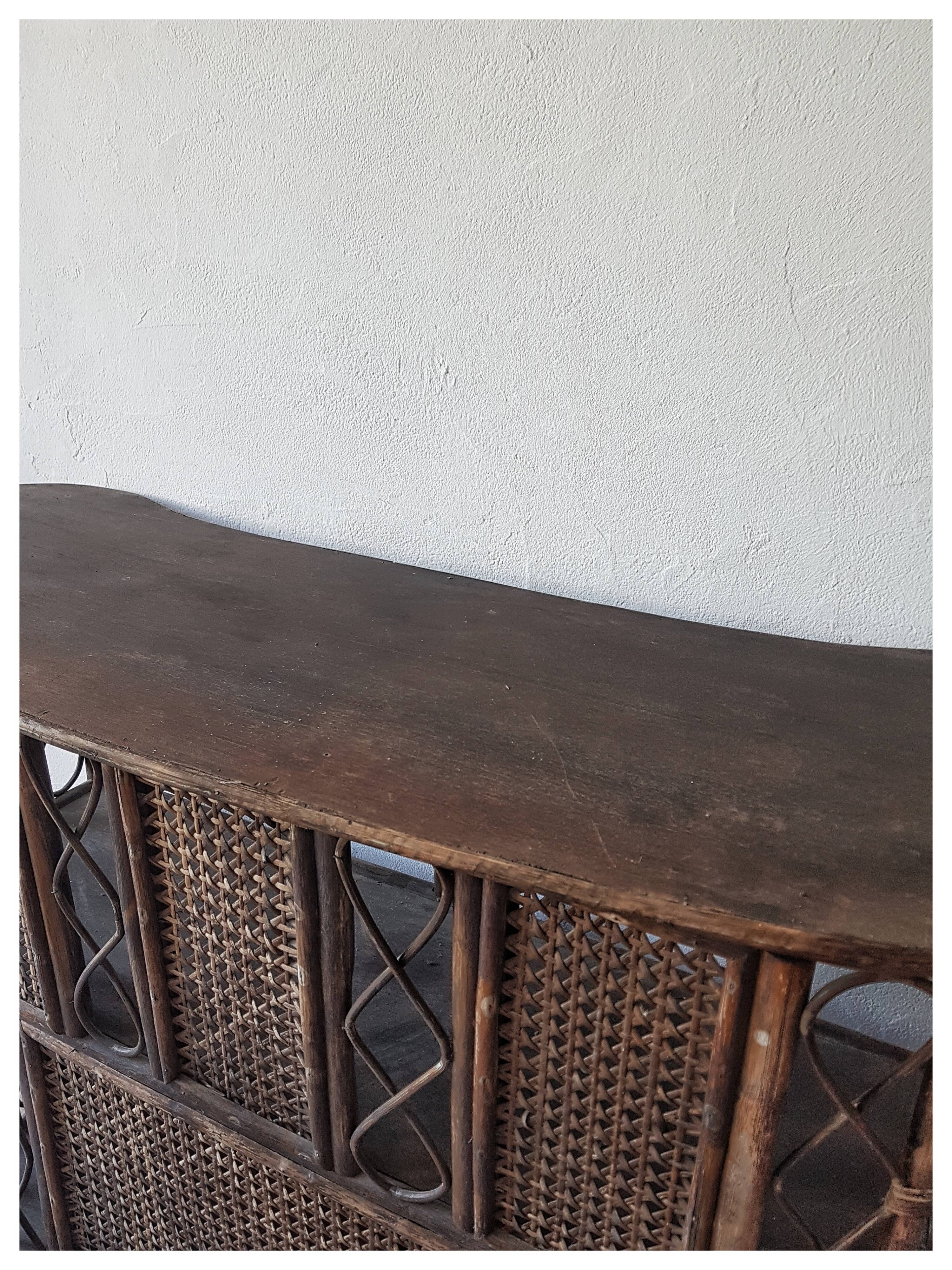 Vintage rattan bar