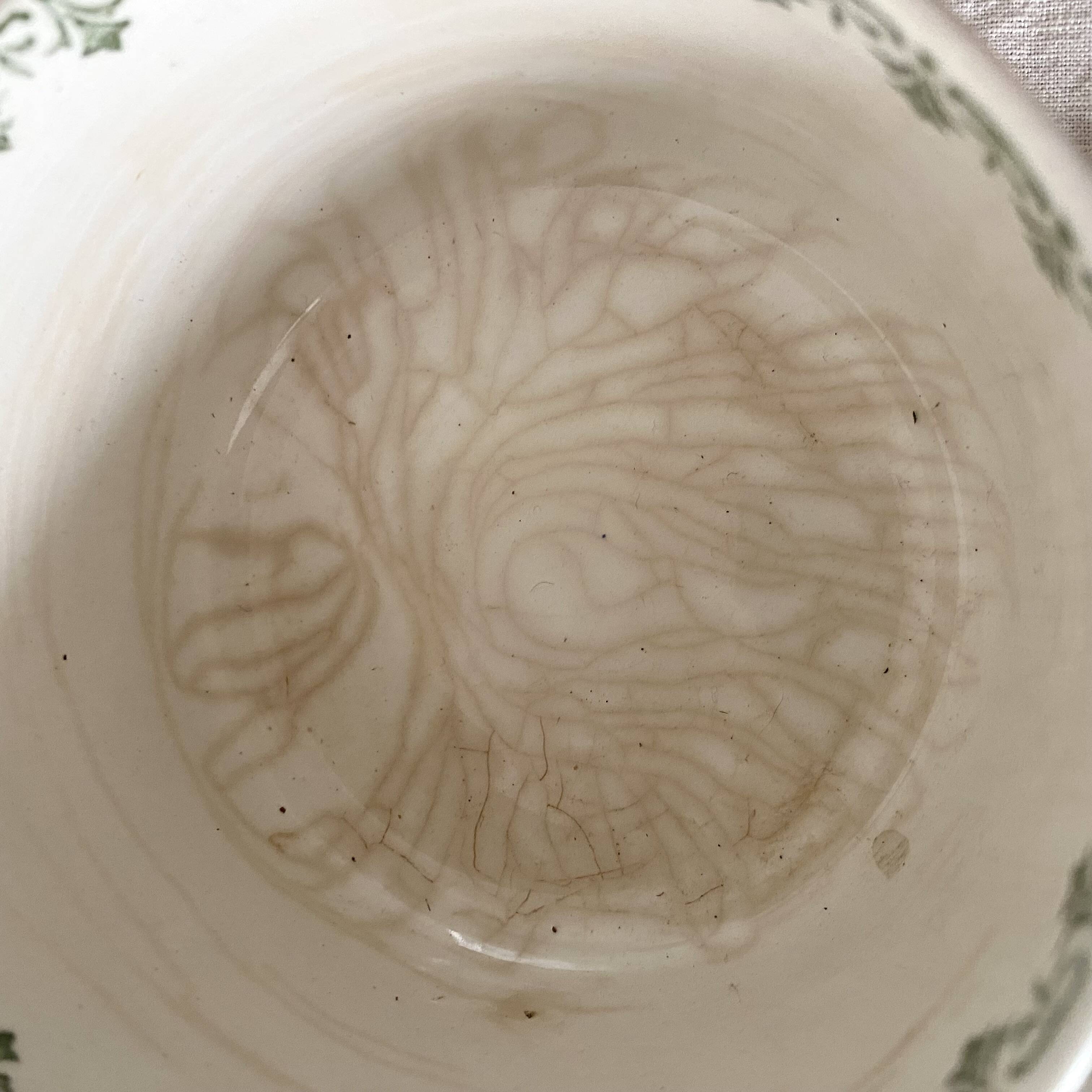 Large cup and saucer in Creil and Montereau ironstone.