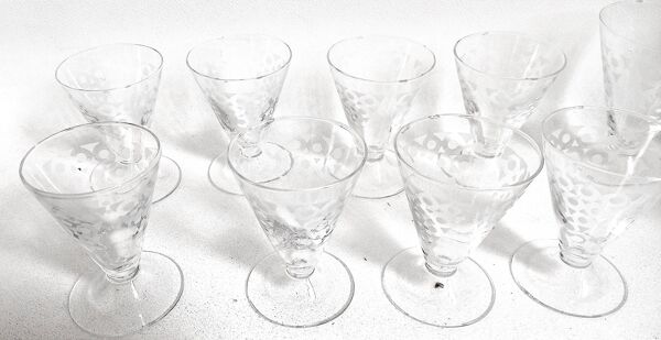 Service verres à eau + 8 verres à vin Années 50