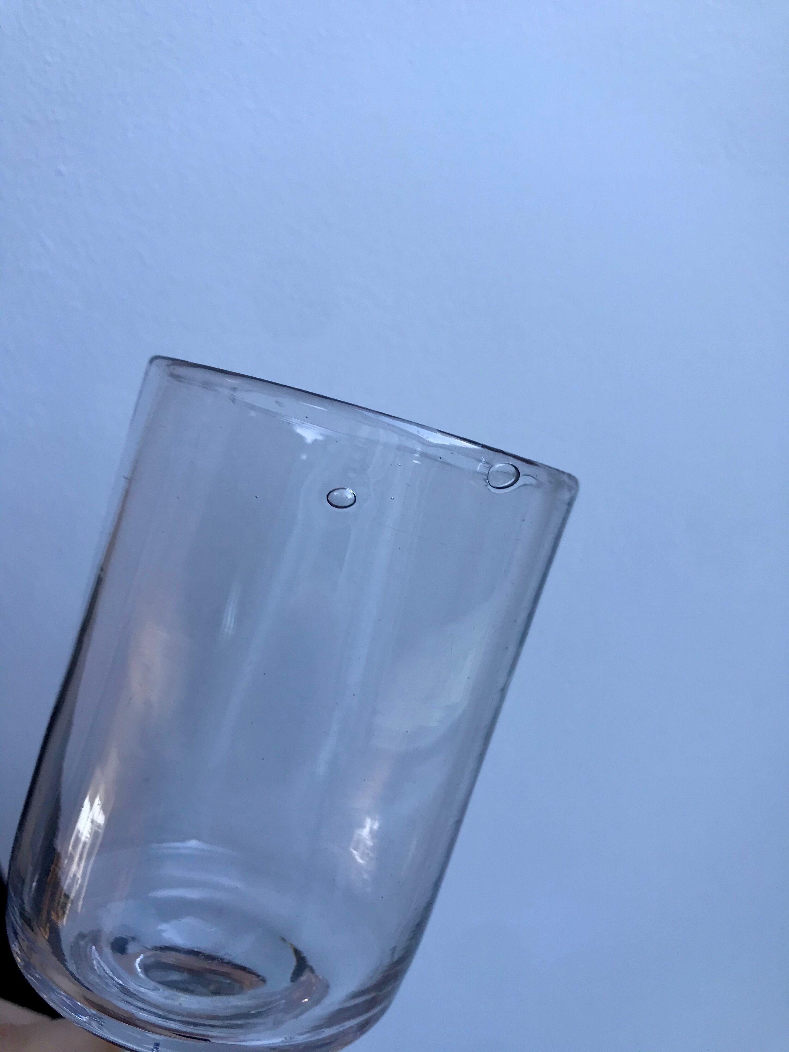 Set of 4 wine glasses in blown glass late nineteenth