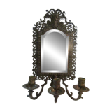 Miroir bougeoir en bronze
