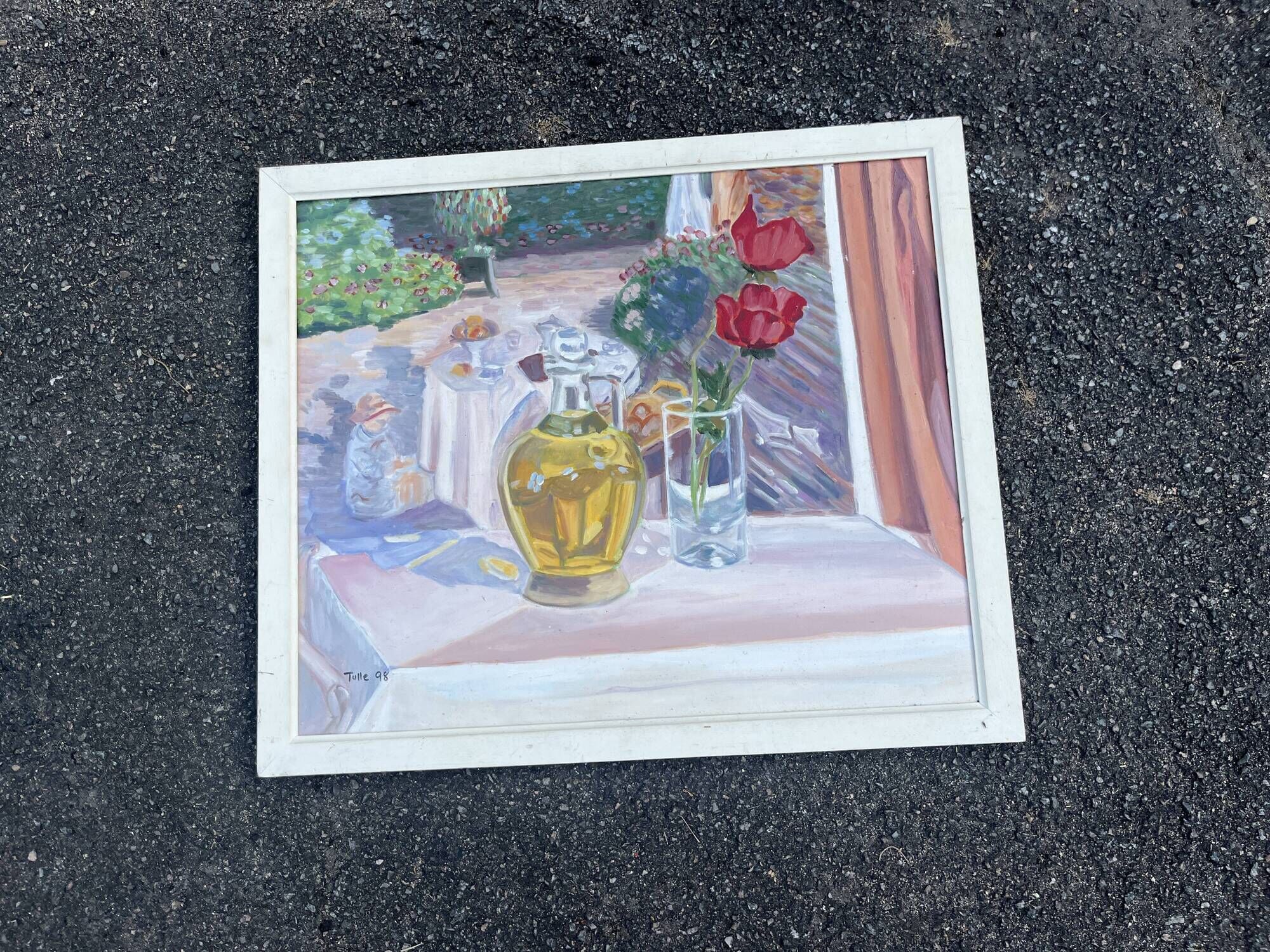Still life with vase and flowers – Signed Tulle 98