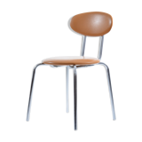 Midcentury Chair By Kovona In Leatherette And Chrome, 1970s