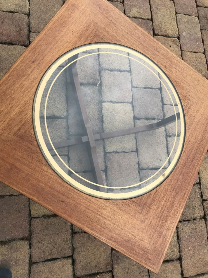 Round glass and gold astro, 1960