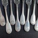 12 Christofle silver metal cake forks model Vendôme/Arcantia before 1983
